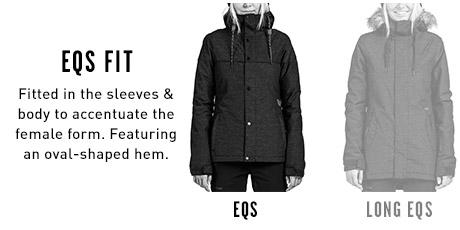 Womens Snow Jacket Long EQS Fits
